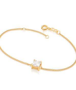 GOLD BRACELET WITH ZIRCONIA