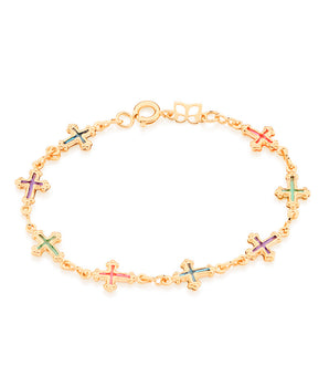 GOLD KID'S BRACELET WITH CRYSTAL