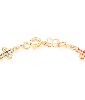 GOLD KID'S BRACELET WITH CRYSTAL