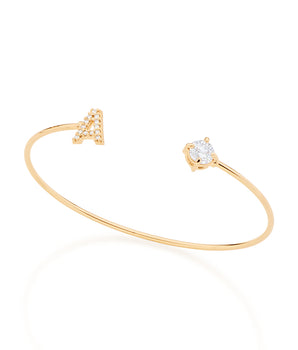 GOLD BRACELET WITH ZIRCONIA