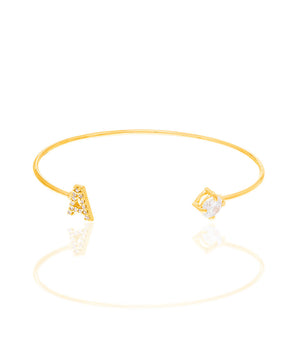 GOLD BRACELET WITH ZIRCONIA