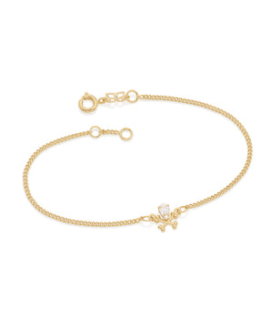 GOLD BRACELET WITH ZIRCONIA
