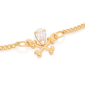 GOLD BRACELET WITH ZIRCONIA