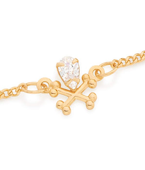 GOLD BRACELET WITH ZIRCONIA