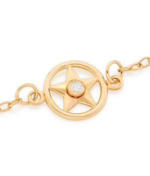 GOLD BRACELET WITH ZIRCONIA