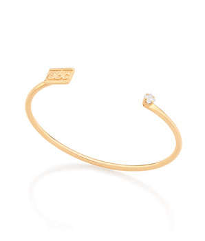 GOLD KID'S ABC CUFF BRACELET