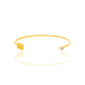 GOLD KID'S ABC CUFF BRACELET