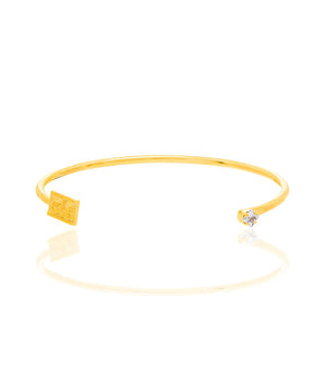 GOLD KID'S ABC CUFF BRACELET