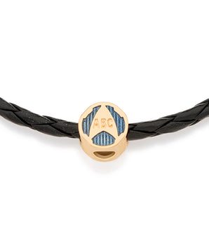 GOLD KID'S ABC LEATHER BRACELET - 14CM