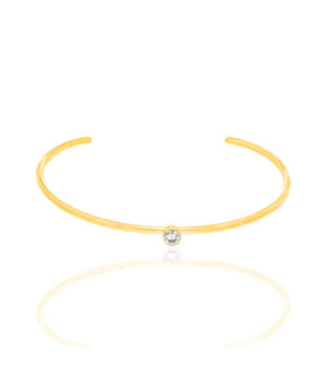 GOLD BRACELET WITH ZIRCONIA