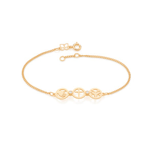 GOLD HOLY TRINITY BRACELET