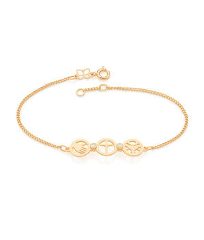 GOLD HOLY TRINITY BRACELET