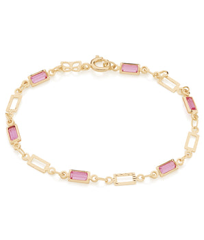 GOLD PLATED KID'S BRACELET WITH CRYSTAL