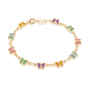 GOLD PLATED KID'S BRACELET WITH CRYSTAL