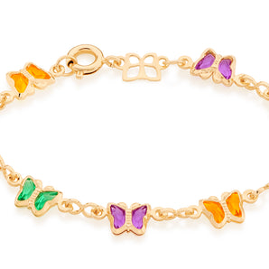 GOLD PLATED KID'S BRACELET WITH CRYSTAL