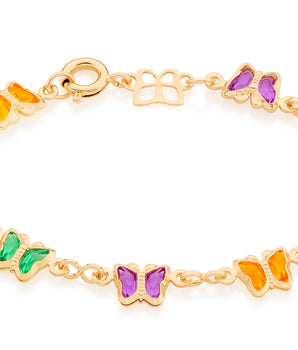 GOLD PLATED KID'S BRACELET WITH CRYSTAL