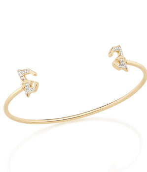GOLD BRACELET WITH ZIRCONIA