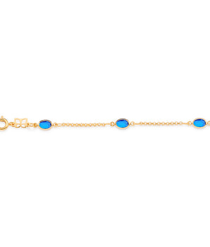 GOLD ALTERNATING BRACELET IN GREEN