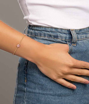 GOLD BRACELET WITH CRYSTAL