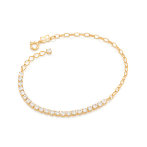 GOLD HALF RIVIERA BRACELET
