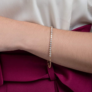 GOLD HALF RIVIERA BRACELET