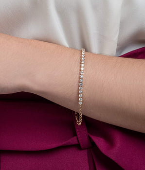 GOLD HALF RIVIERA BRACELET