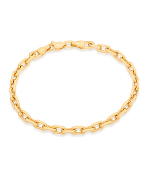 GOLD CABLE LINK CHAIN mens BRACELET - 20CM (7.9IN)