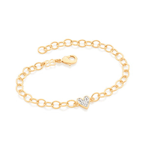 GOLD STUDDED HEART BRACELET