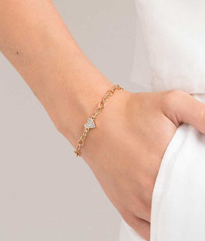 GOLD STUDDED HEART BRACELET