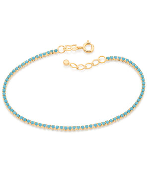 GOLD DAY BREAK BRACELET IN LIGHT BLUE