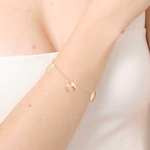 GOLD QUADRUPLE MEDAL BRACELET