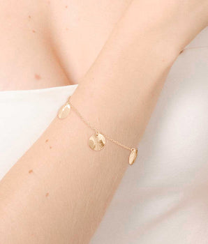 GOLD QUADRUPLE MEDAL BRACELET