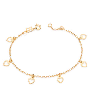 GOLD MINI HEARTS BRACELET