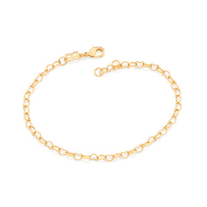 GOLD HEART LINK CHAIN BRACELET