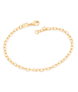GOLD HEART LINK CHAIN BRACELET