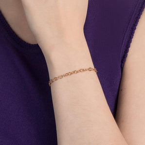 GOLD CABLE LINK BRACELE