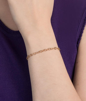 GOLD CABLE LINK BRACELE