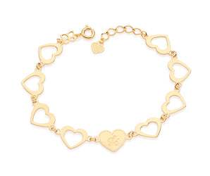 GOLD FÉ (FAITH) HEART BRACELET
