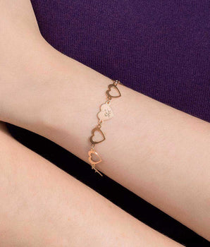 GOLD FÉ (FAITH) HEART BRACELET
