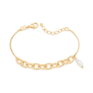 GOLD THICK CABLE LINK CHAIN BRACELET