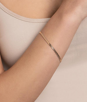 GOLD HERRINGBONE BRACELET