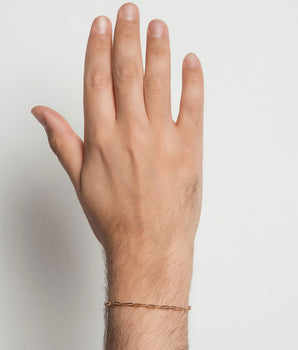 GOLD SMALL LONG CABLE LINK BRACELET