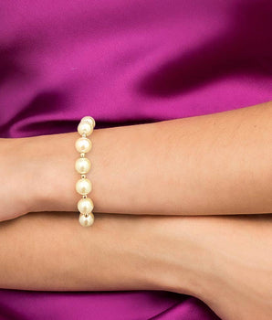 GOLD BIG PEARL BRACELET
