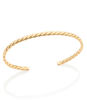 GOLD MEN'S TWISTED CUFF BRACELET