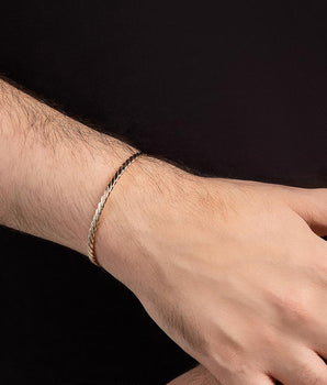 GOLD MEN'S TWISTED CUFF BRACELET