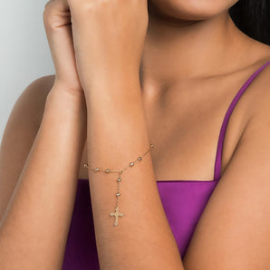 GOLD ROSARY BRACELET