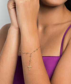 GOLD ROSARY BRACELET