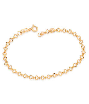 GOLD HEART CABLE LINK BRACELET