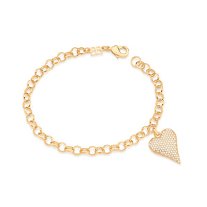 GOLD PLATED BRACELET WITH ZIRCONIA