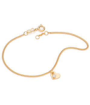GOLD ENGRAVED HEART BRACELET